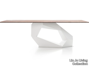 RAW DIAMOND - Rectangular glass table _ Liu Jo Living Collection