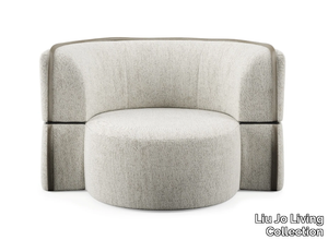 SOFT ISLAND - Upholstered fabric armchair with armrests _ Liu Jo Living Collection