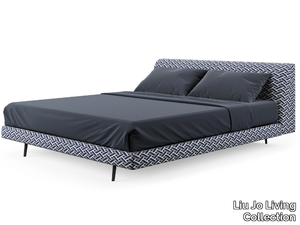 WARMOVER - Fabric double bed with upholstered headboard _ Liu Jo Living Collection