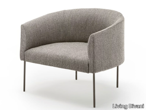 ERA - Fabric armchair with removable cover with armrests _ Living Divani