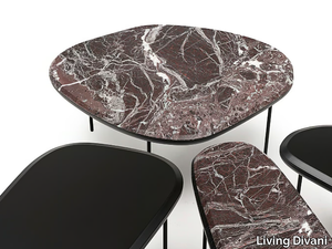 PEBBLE LOW TABLE - Low marble coffee table _ Living Divani