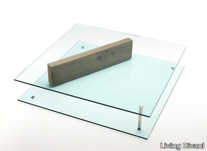 PLANE - Glass coffee table _ Living Divani