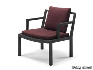 GRAY - Upholstered oak armchair _ Living Divani