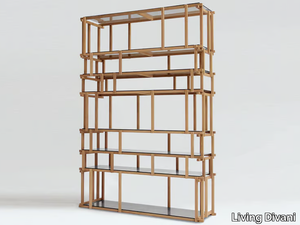 OFF CUT - Divider wooden bookcase _ Living Divani