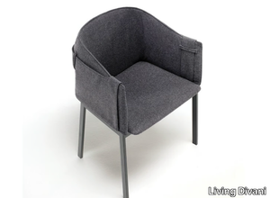 POLO GRACE - Upholstered fabric chair with armrests _ Living Divani