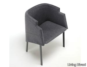 MANDARIN GRACE - Upholstered fabric chair with armrests _ Living Divani