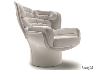 ELDA - Swivel leather armchair _ Longhi