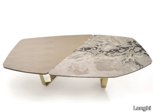 KEOPE - Marble and wood table _ Longhi