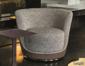 LAURENT - Swivel fabric armchair _ Longhi