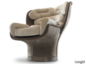 ELDA OFFICE - Swivel leather armchair _ Longhi