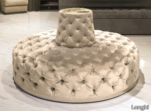 MIUR - Tufted round fabric bench _ Longhi