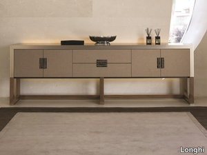 ARMAND - Cashmere sideboard with integrated lighting _ Longhi