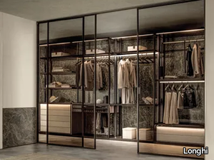 SPARK - Sliding glass cabinet door for walk-in wardrobes _ Longhi