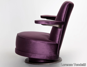 GIADA - Swivel fabric armchair with armrests _ Lorenzo Tondelli