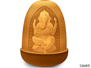 LORD GANESHA AND GODDESS LAKSHMI DOME - Rechargeable porcelain table lamp _ Lladró