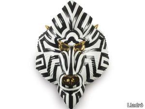 MANDRILL MASK (BLACK AND GOLD) - Porcelain wall decor item _ Lladró