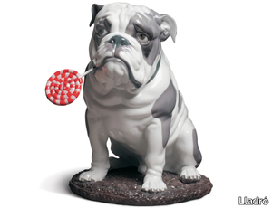 BULLDOG WITH LOLLIPOP - Contemporary style Ceramic materials decorative object _ Lladró