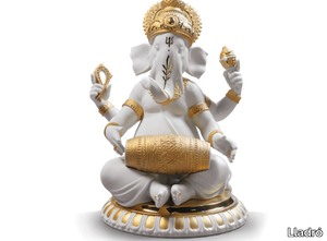 MRIDANGAM GANESHA GOLDEN - Porcelain decorative object _ Lladró