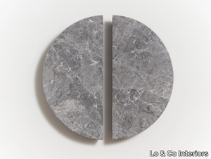 ARC - Tundra Grey marble furniture handle _ Lo & Co Interiors