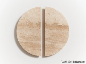 ARC - Travertine furniture handle _ Lo & Co Interiors