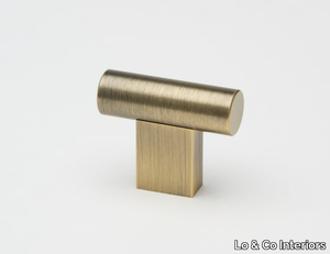 T PULL - Brass furniture knob _ Lo & Co Interiors