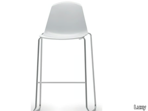 EPOCA - Sled base high stool with back _ Luxy