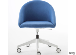 BLOOM M - Fabric chair with castors with armrests _ Luxy