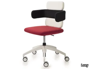 CLUSTER - Height-adjustable fabric office chair with armrests with 5-Spoke base _ Luxy