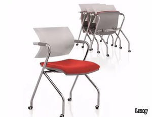 AIRE JR - Folding chair with castors with armrests _ Luxy