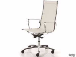 LIGHT - High-back reception chair with 5-spoke base _ Luxy