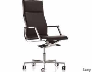 NULITE - Height-adjustable executive chair with 5-spoke base with castors _ Luxy