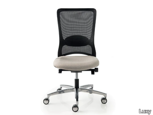 POP - Mesh office chair with castors with 5-Spoke base _ Luxy