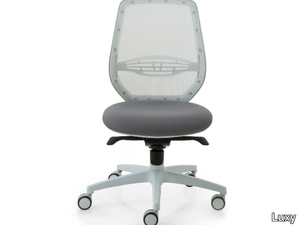 POST 30 - Mesh office chair with castors with 5-Spoke base _ Luxy