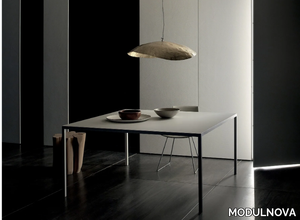 TWENTY - Square wooden dining table _ MODULNOVA