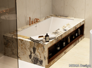 MIAMI - Freestanding rectangular Solid Surface bathtub _ MOMA Design