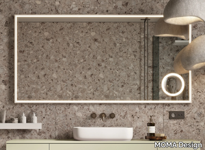 MIRR LED - Solid Surface bathroom wall cabinet with mirror _ MOMA Design