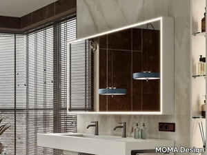 MIRR REVERSE LED - Wall-mounted bathroom mirror with integrated lighting _ MOMA Design