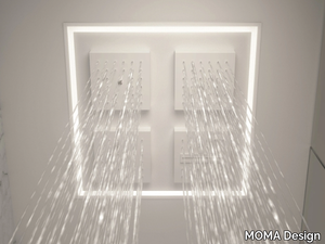 MULTISHOWER - LED ceiling mounted Solid Surface overhead shower _ MOMA Design