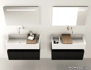 CANASTA - Wall-mounted single Solid Surface washbasin _ MOMA Design