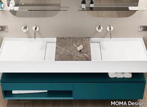 EVOLINE - Wall-mounted vanity unit with doors _ MOMA Design