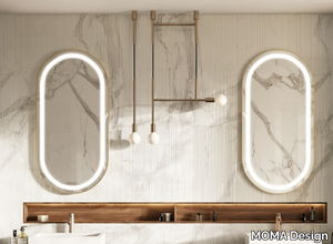 FORUM - Wall-mounted mirror with integrated lighting _ MOMA Design