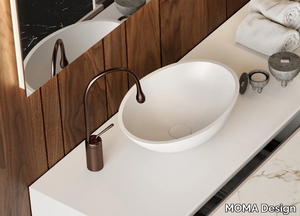 PEARL - Countertop oval Solid Surface washbasin _ MOMA Design