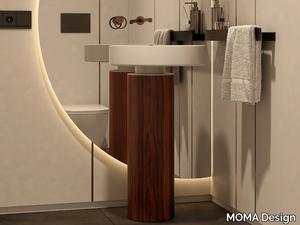 TOWER OYSTER - Freestanding single Solid Surface washbasin _ MOMA Design