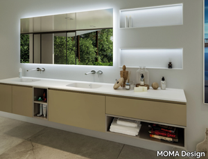 EMOTION - Double wall-mounted vanity unit _ MOMA Design