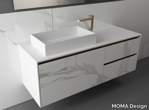 VICTORIA - Single wall-mounted porcelain stoneware vanity unit _ MOMA Design