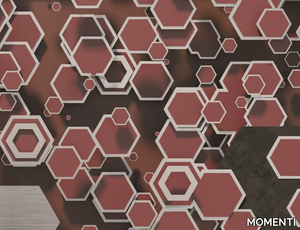 MOR-11 SILVER - Glass-fibre wall tiles / wallpaper _ MOMENTI