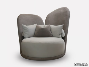 COCÒ - Upholstered nabuk armchair _ MORADA