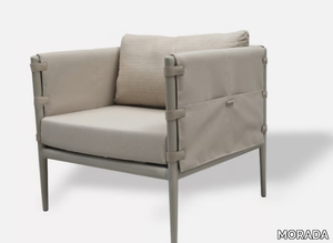 DUNE - Upholstered fabric armchair with armrests _ MORADA