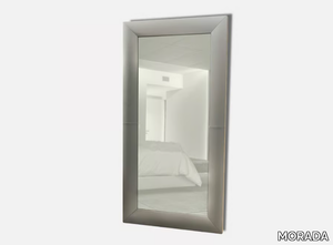 MASTER PIECE - Freestanding rectangular framed leather mirror _ MORADA