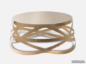 CROWN - Round stainless steel coffee table _ MORADA